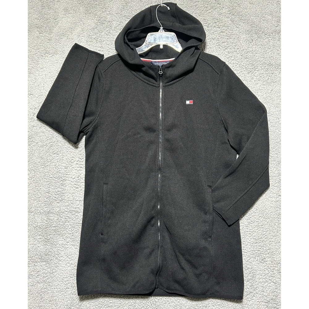 Tommy‎ Hilfiger Full Zip Long Hooded Sweatshirt Womens Large Shacket NWT